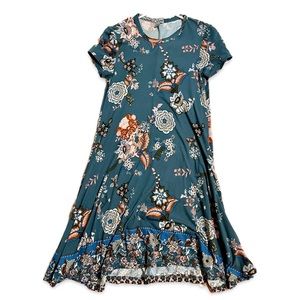 J for Justify Gray Floral Dress